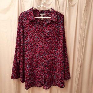 Catherines Black/Pink/Blue/Rose Top 2X